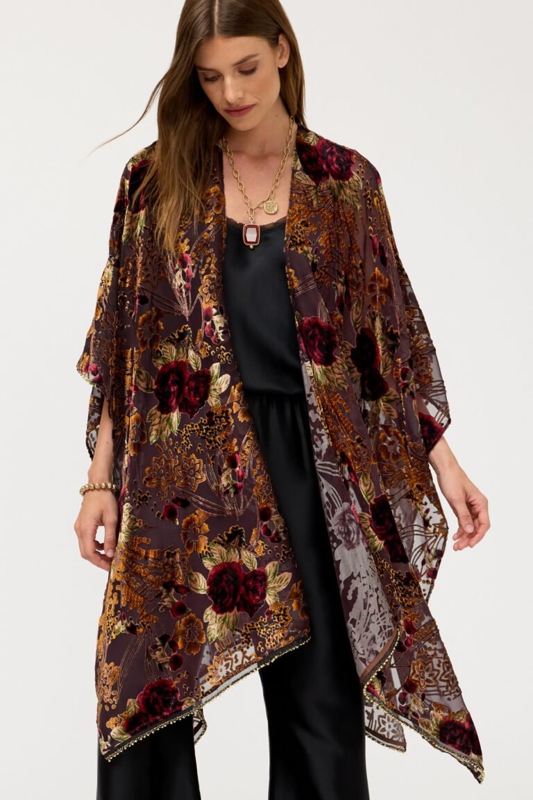 JOANNA BURNOUT VELVET SHAWL