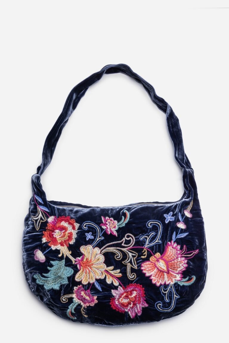 TAZARI VELVET CROSSBODY BAG