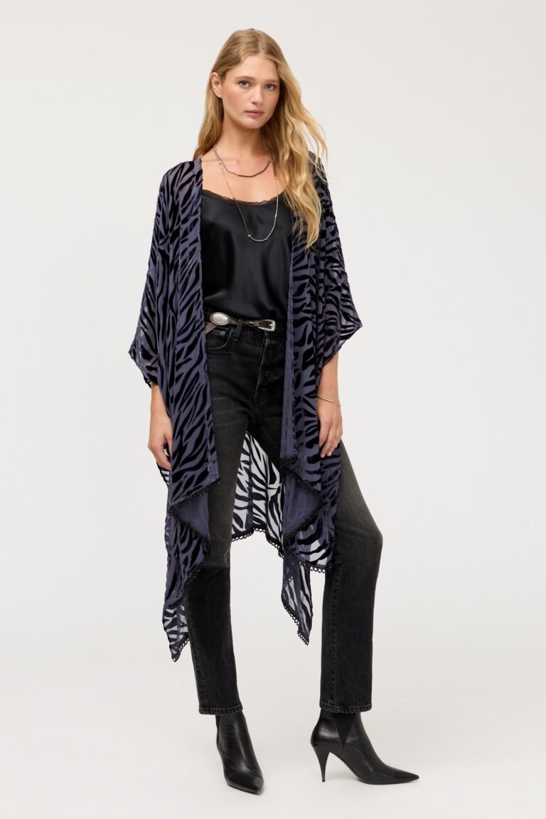 ROSIE QUARTZ BURNOUT VELVET SHAWL