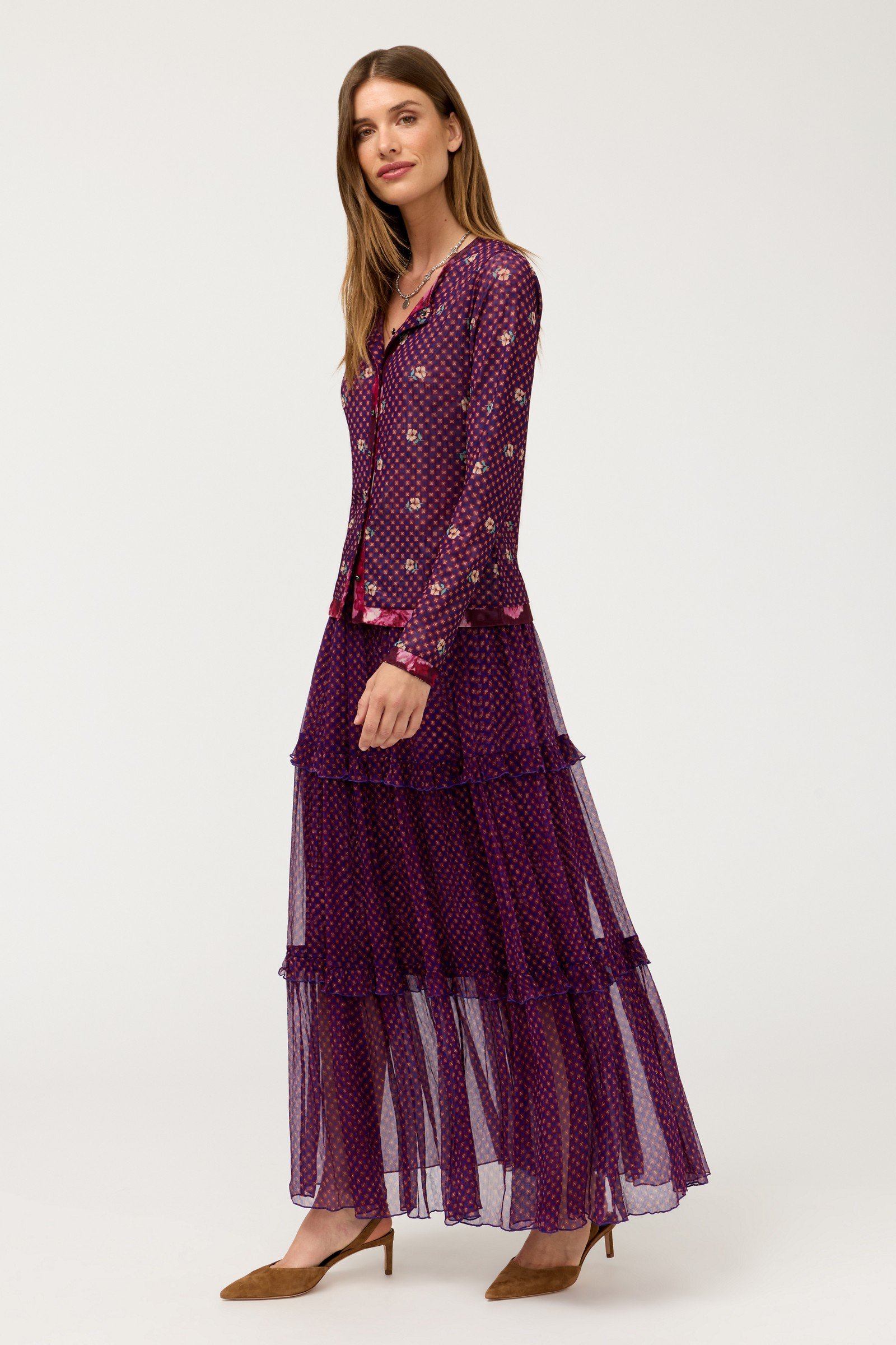 TERRA TIERED MAXI SKIRT