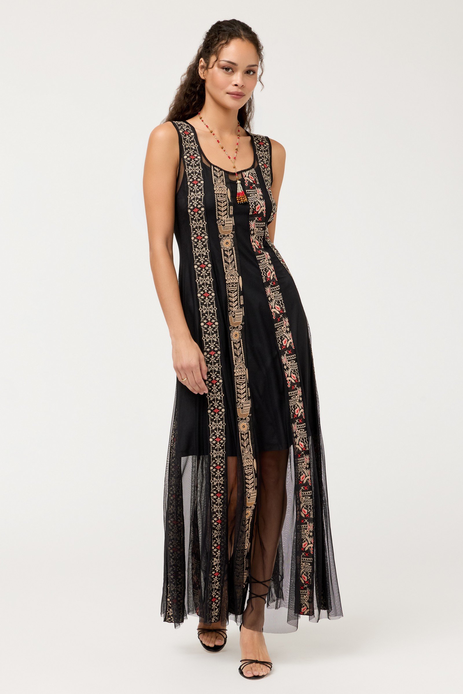 ILENIA MAXI MESH DRESS