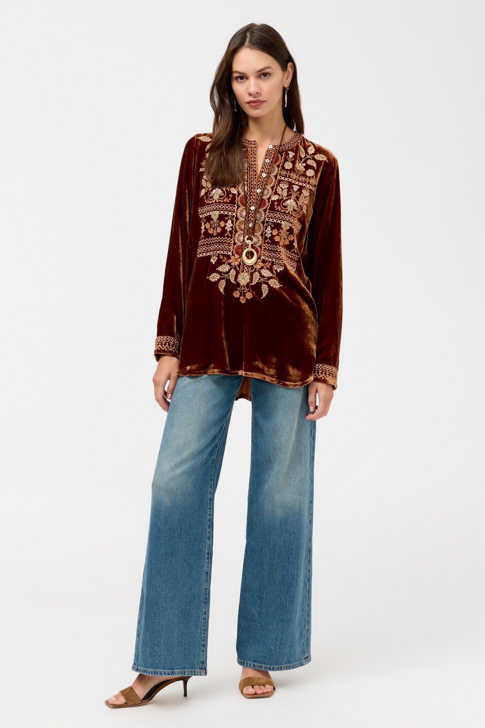 VELVET HENLEY TUNIC