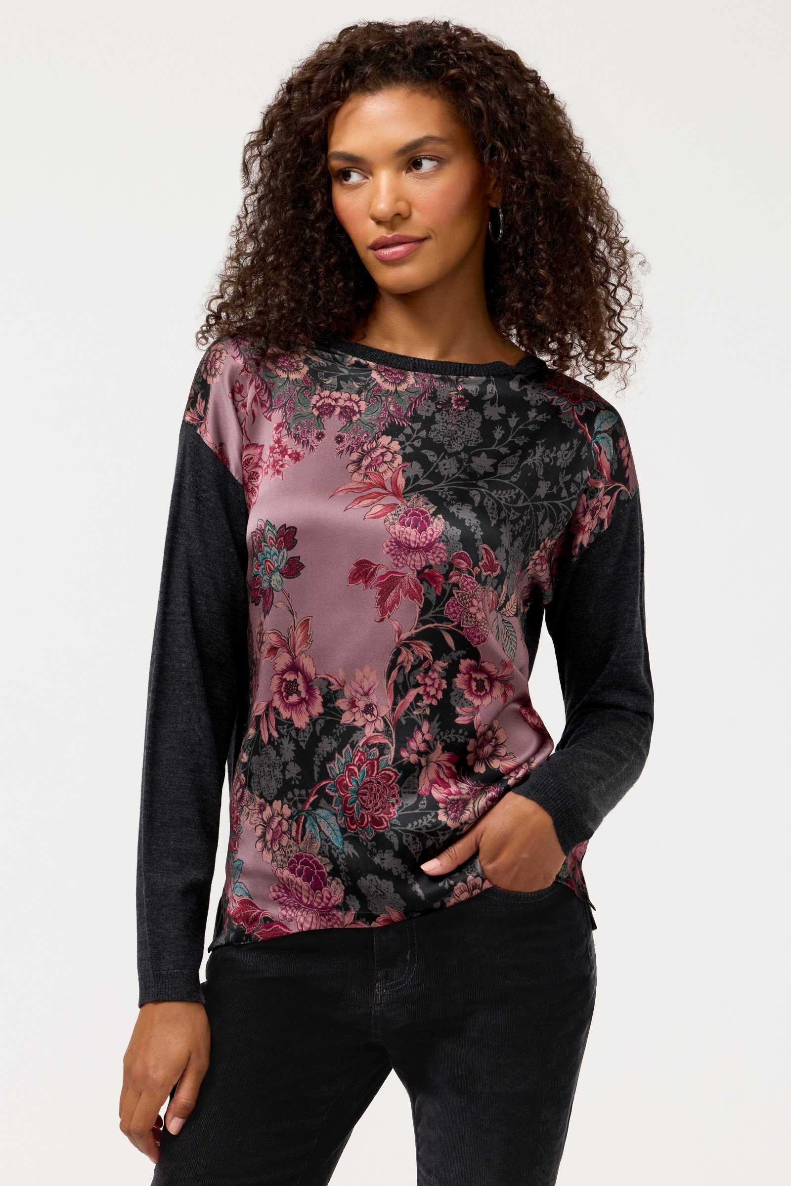 THE PRINTED DROP SHOULDER PULLOVER