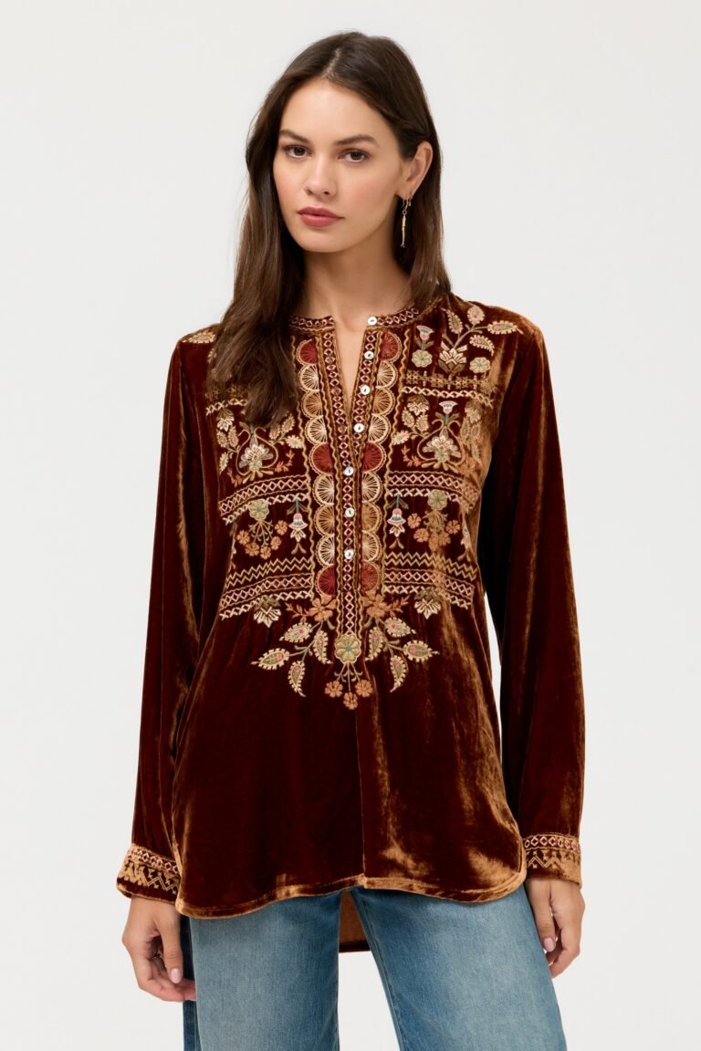 VELVET HENLEY TUNIC