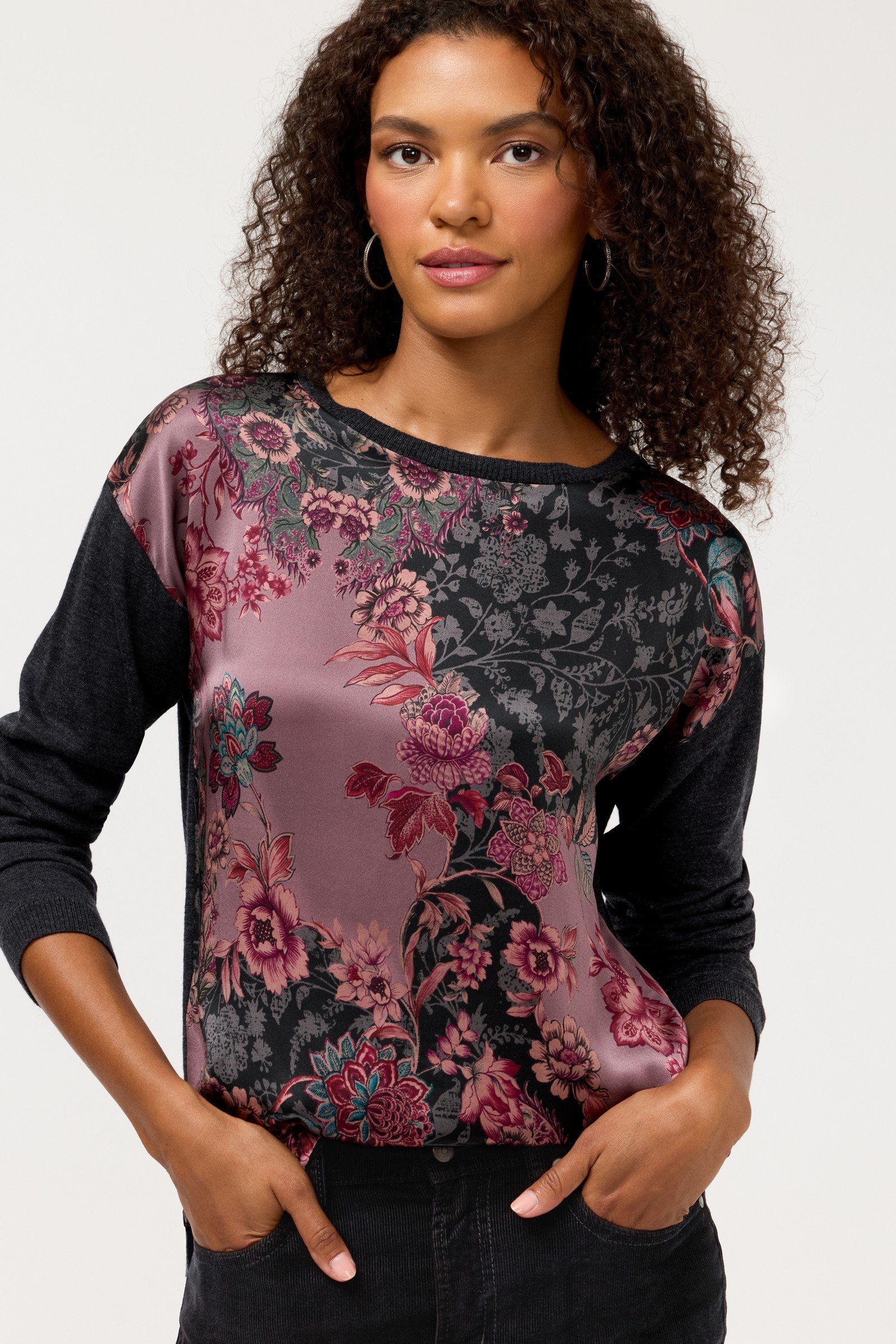 THE PRINTED DROP SHOULDER PULLOVER