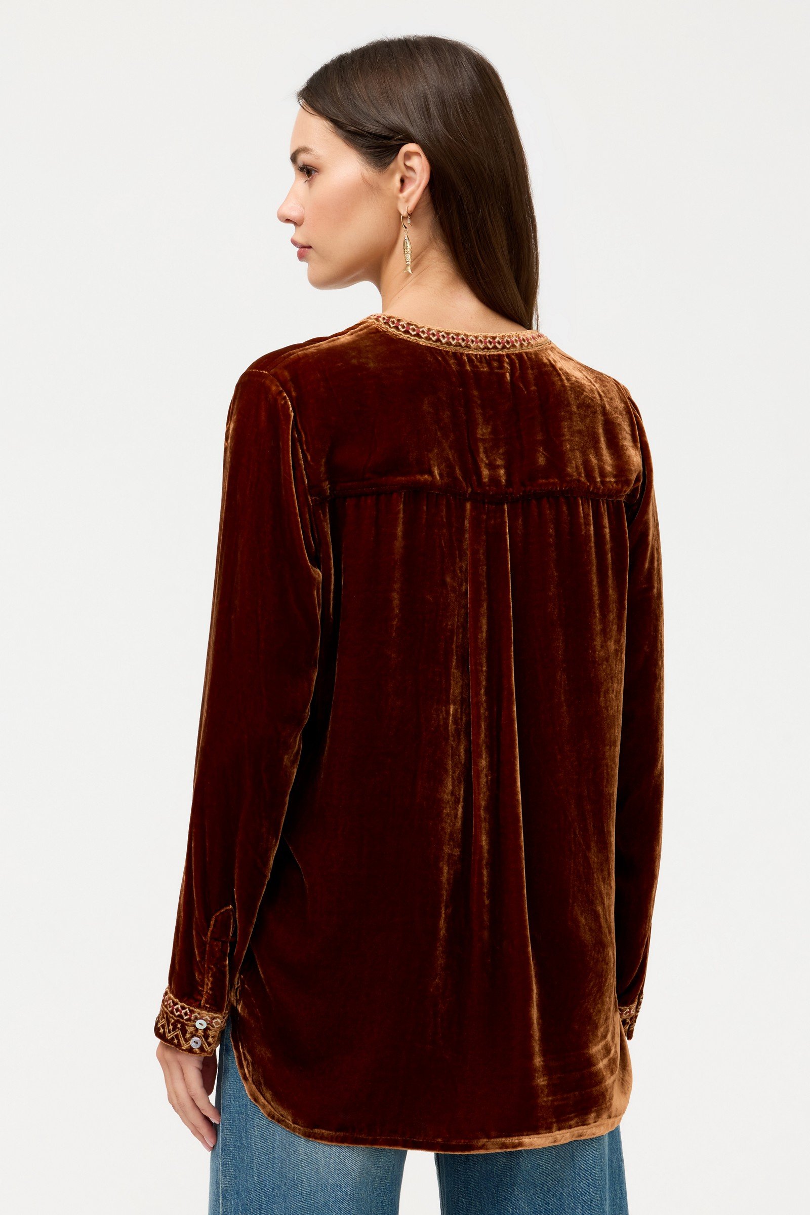 VELVET HENLEY TUNIC