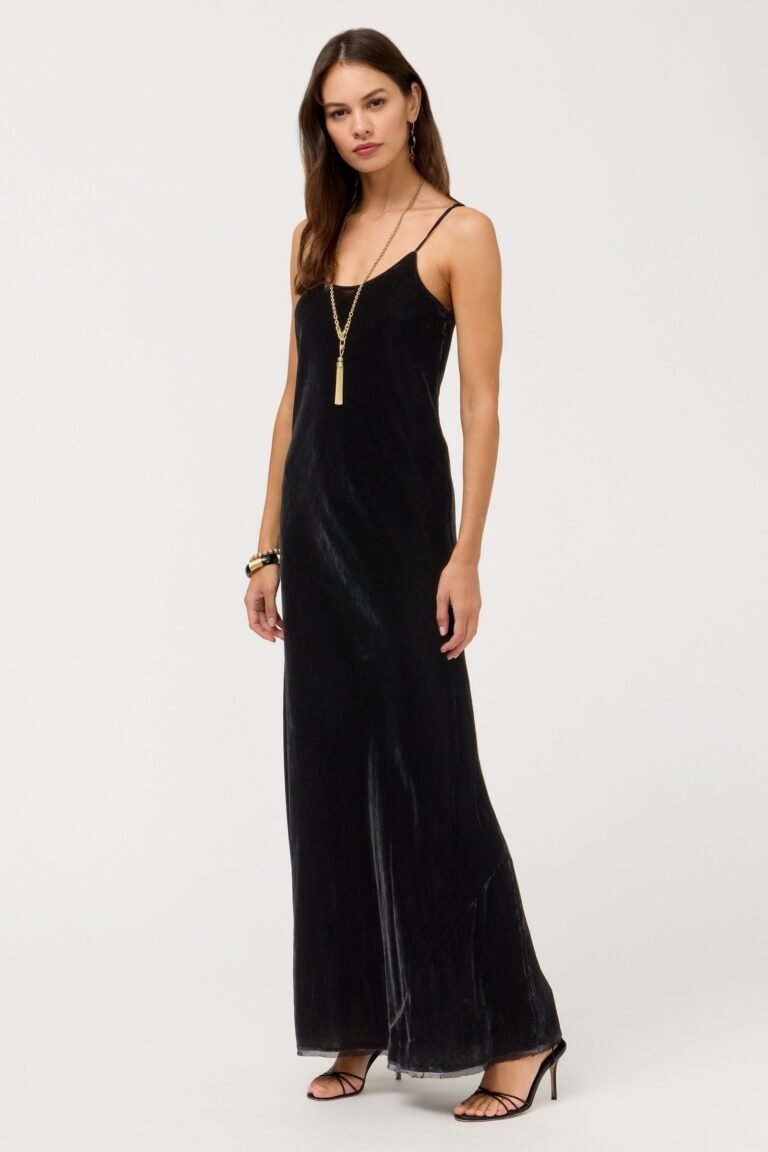 VELVET SLIP DRESS
