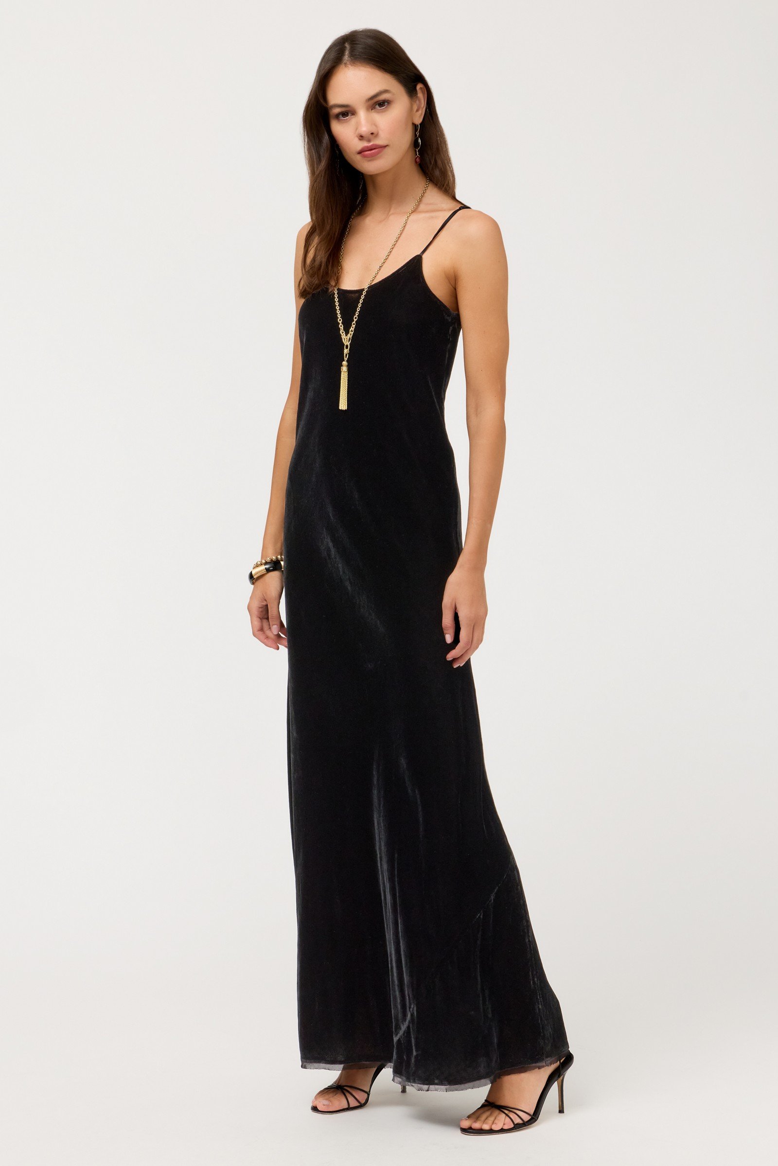 VELVET SLIP DRESS