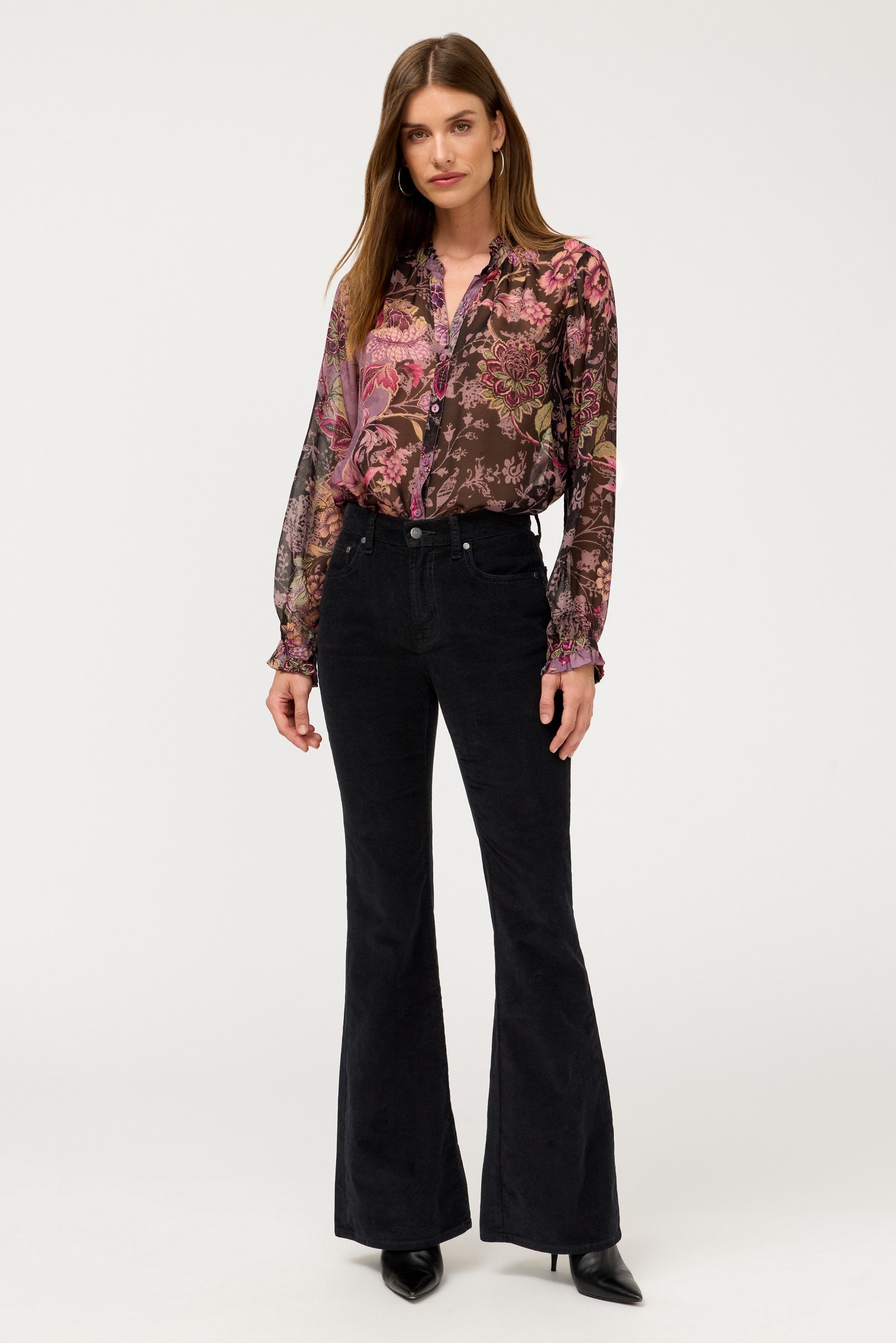 THE CORDUROY HIGH RISE FLARE JEAN