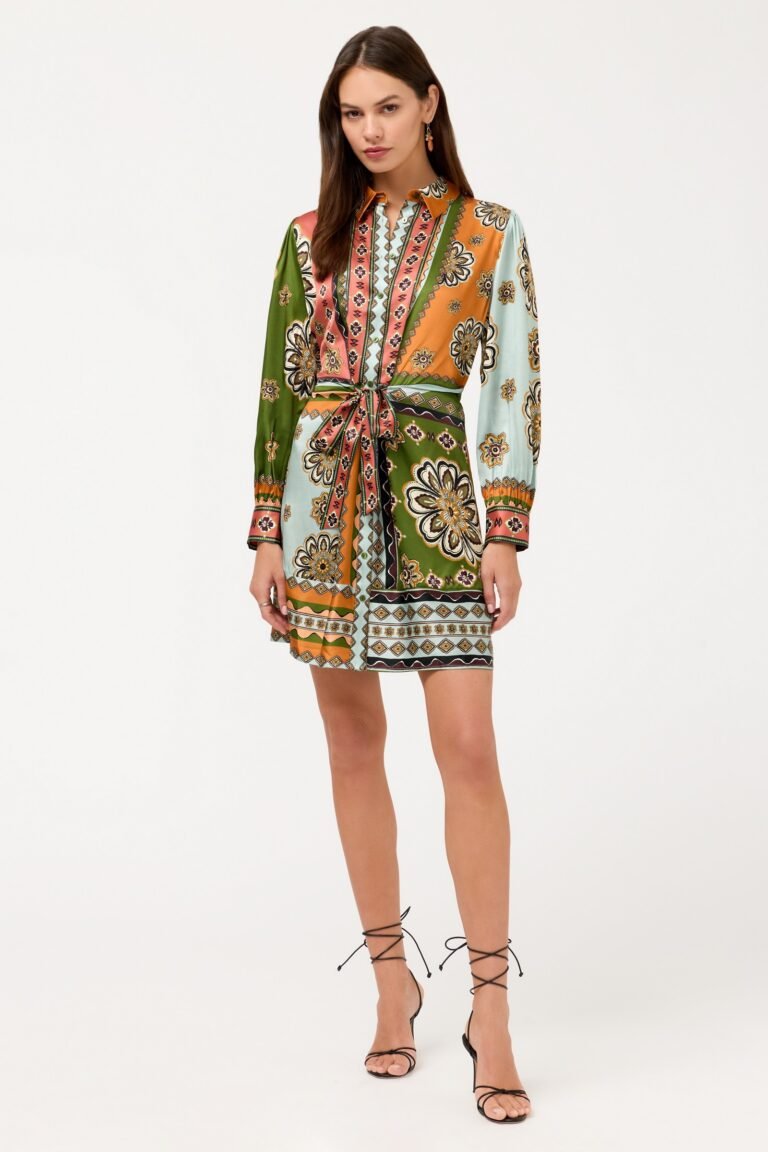 MAXIMA TIE WAIST MINI SHIRT DRESS