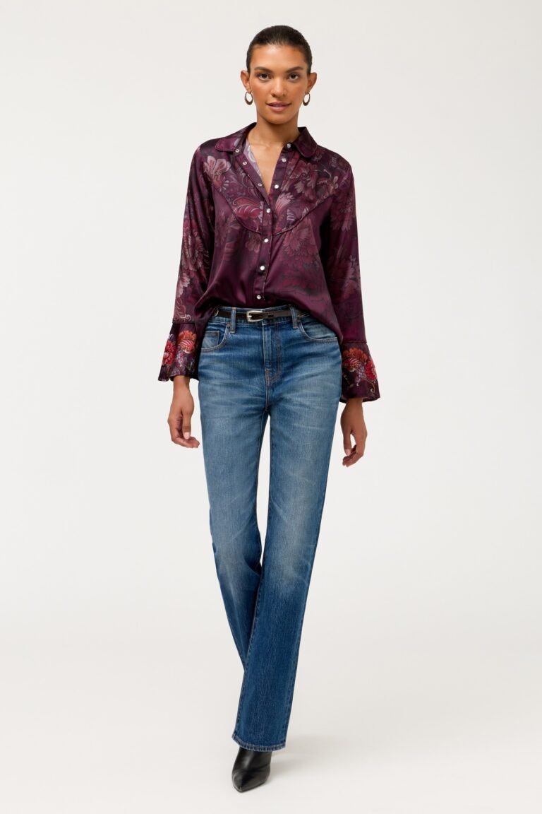 WESTERN FLUTTER SLEEVE BLOUSE