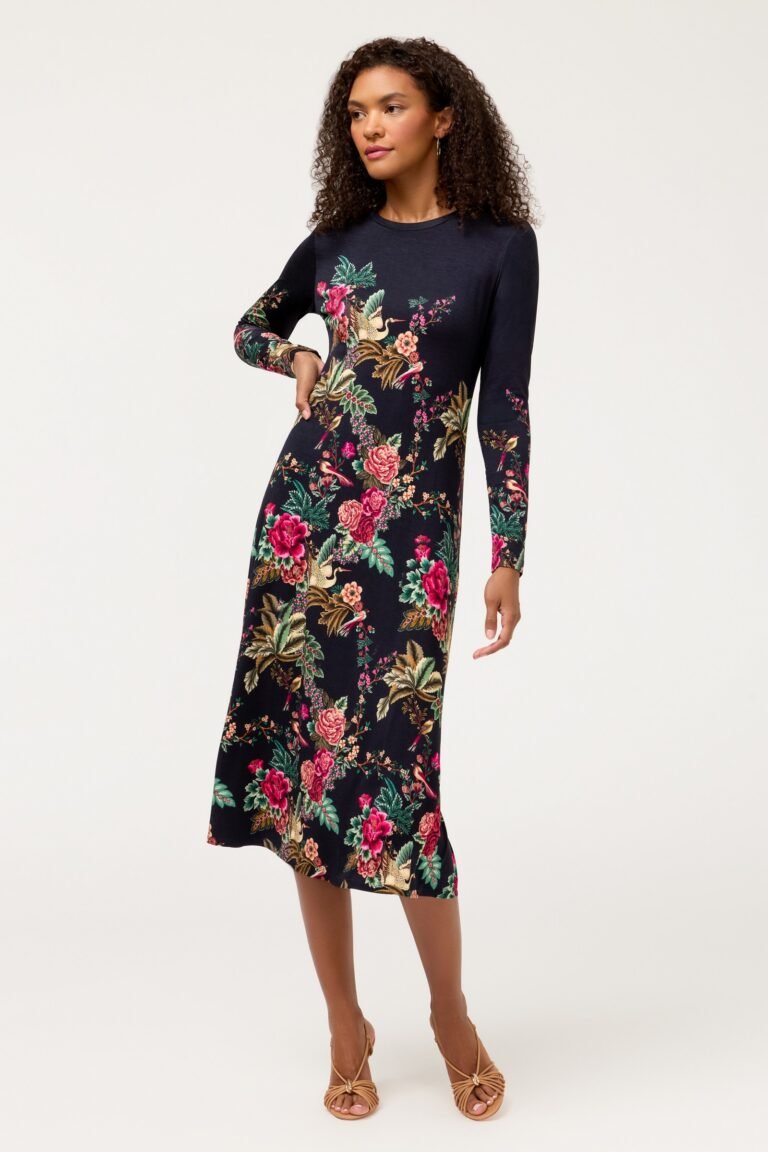THE JANIE FAVORITE LONG SLEEVE MIDI DRES