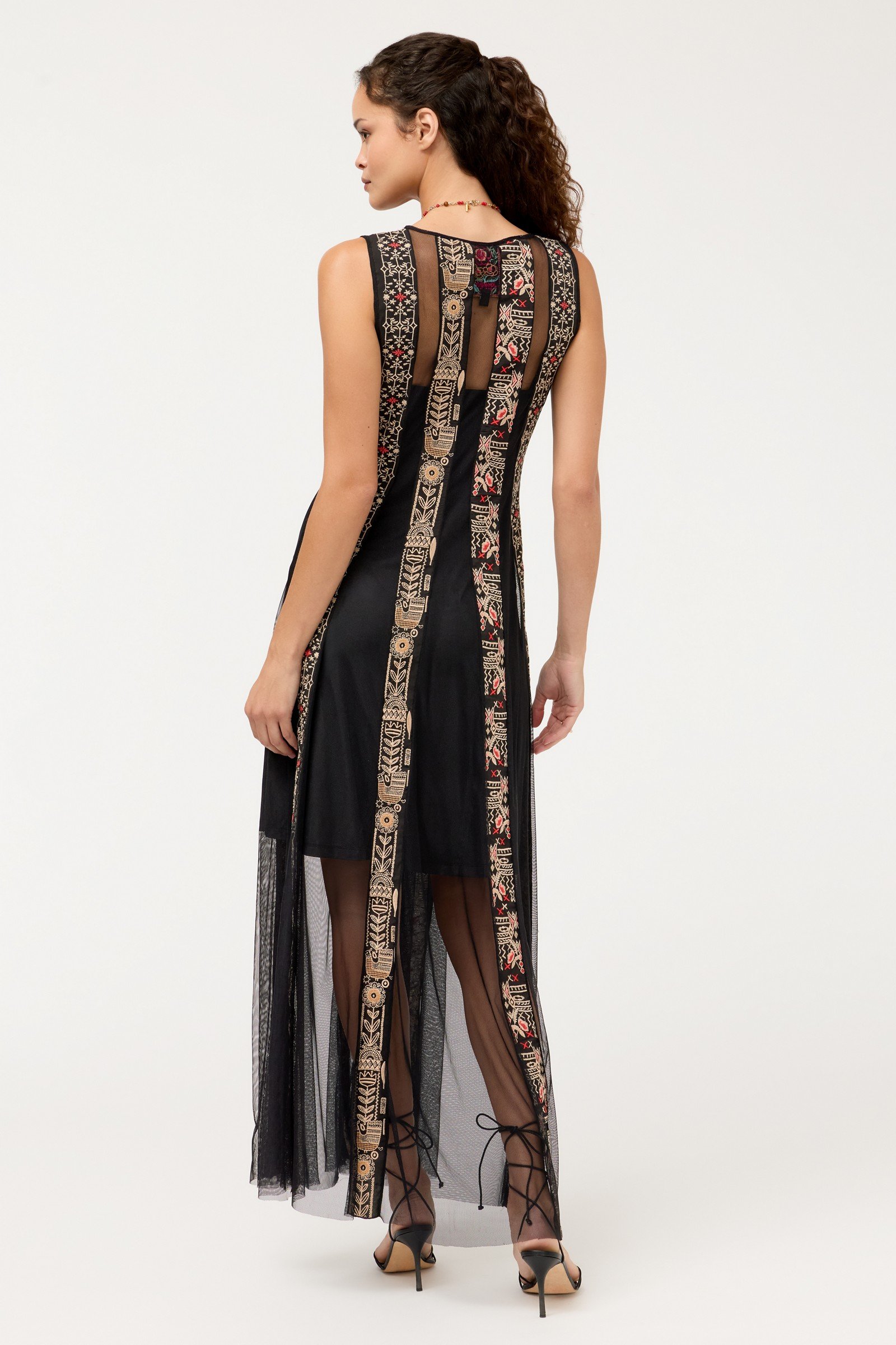 ILENIA MAXI MESH DRESS