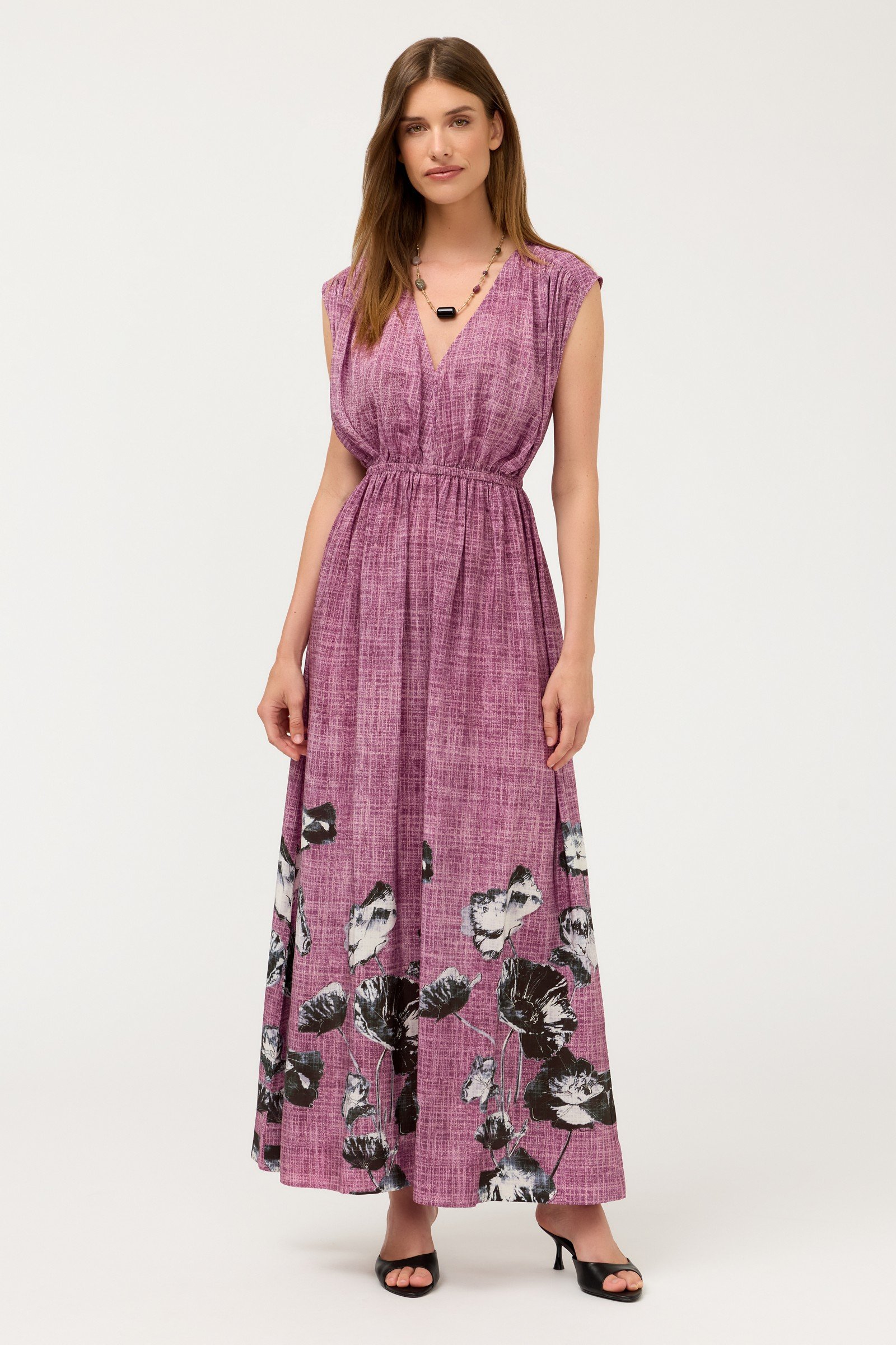 MONADE SHIRRED MAXI DRESS