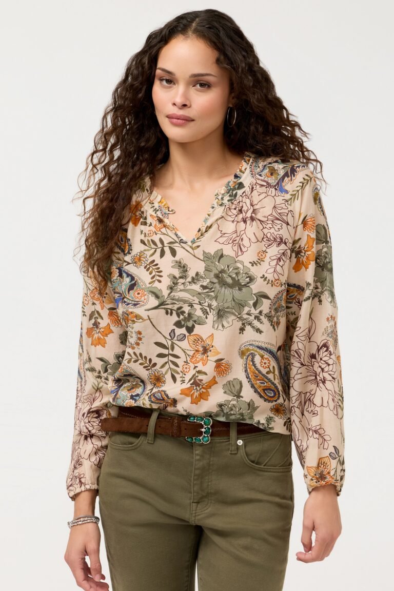 BELLINA RUFFLE COLLAR BLOUSE