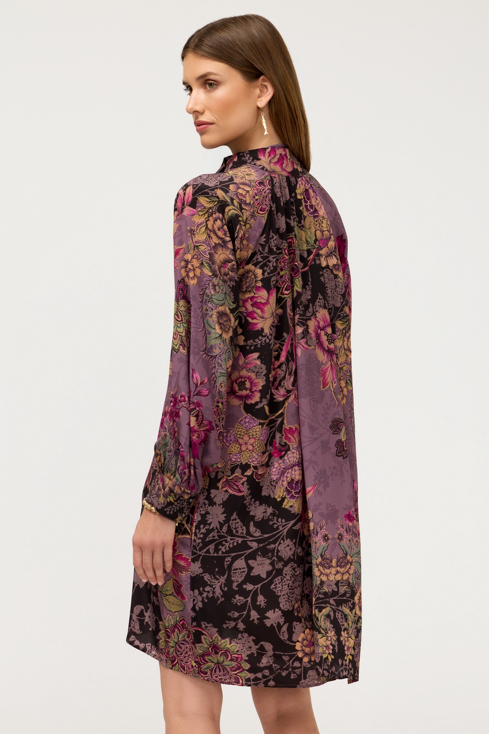 MAGALY TIE NECK MINI DRESS