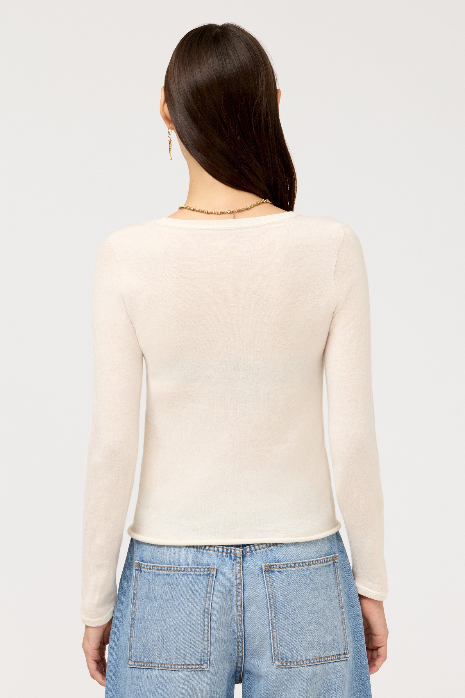 ESSENTIALS CASHMERE LONG SLEEVE CREWNECK