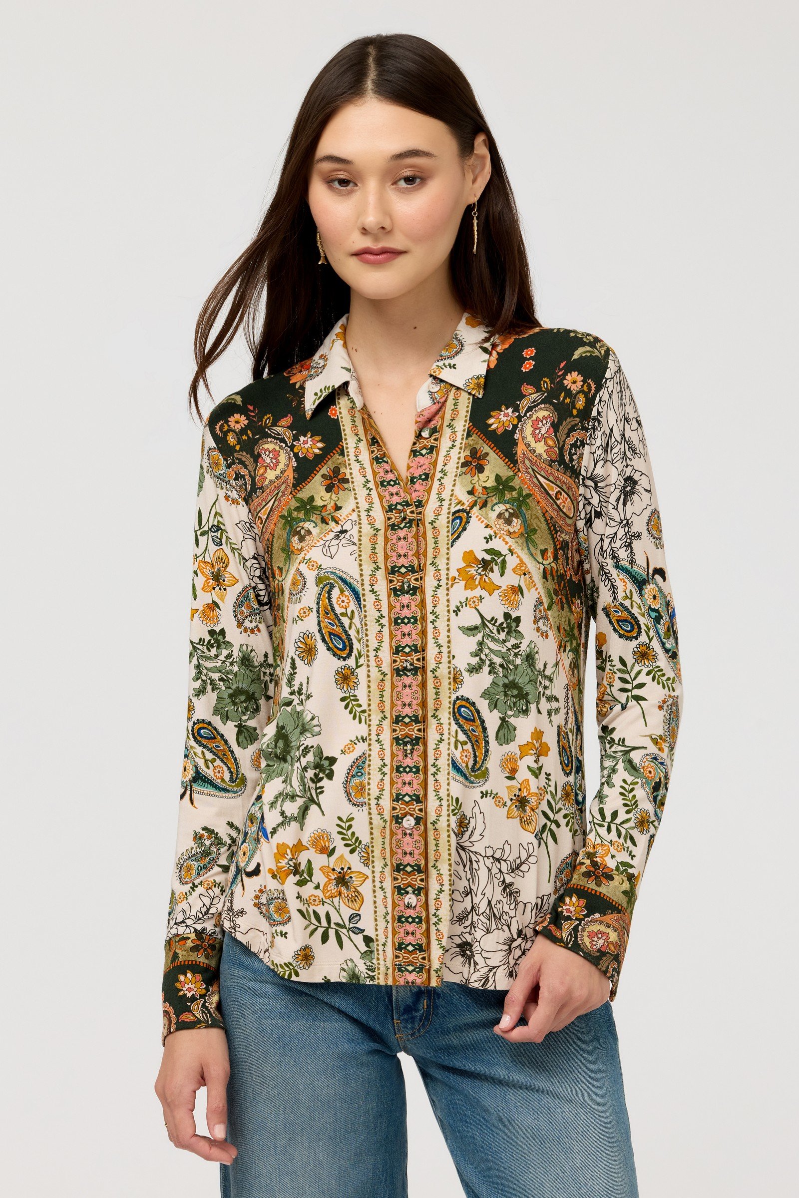 THE JANIE FAVORITE BUTTON FRONT SHIRT