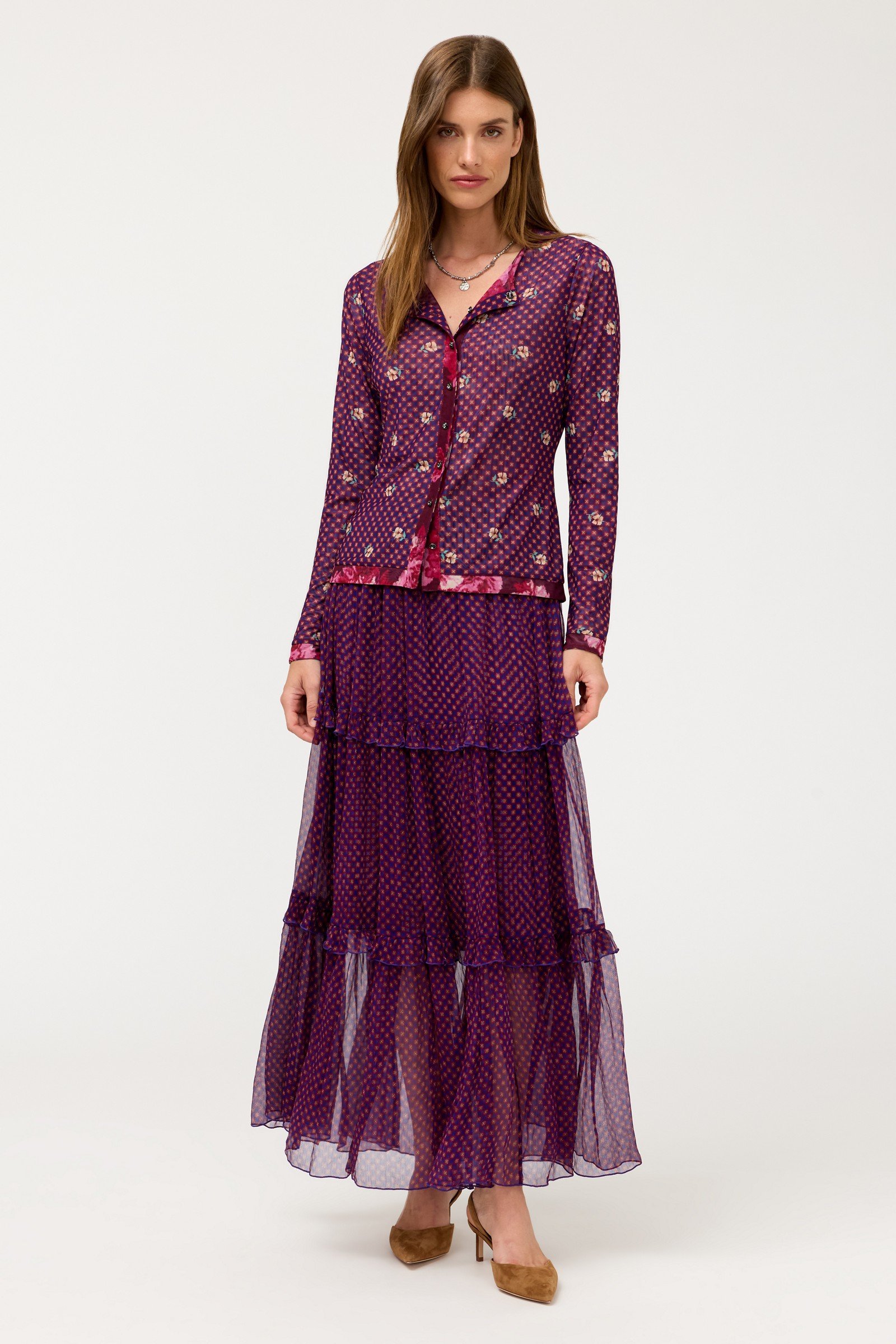 TERRA TIERED MAXI SKIRT