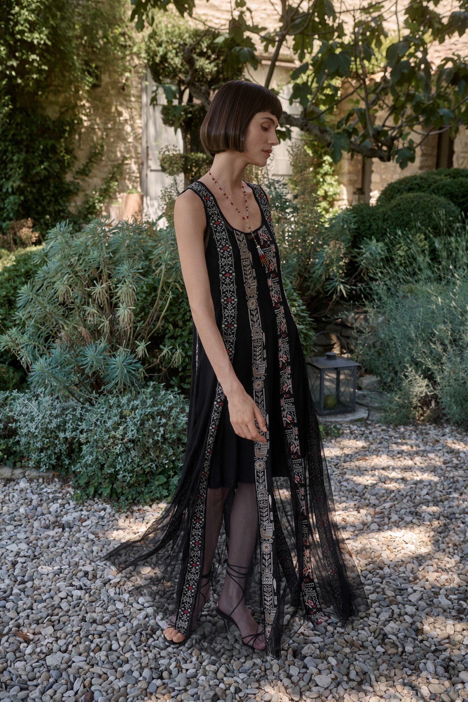 ILENIA MAXI MESH DRESS
