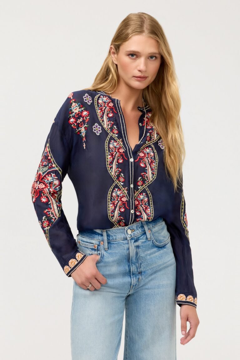 THE AUDREY MANDARIN COLLAR SHIRT