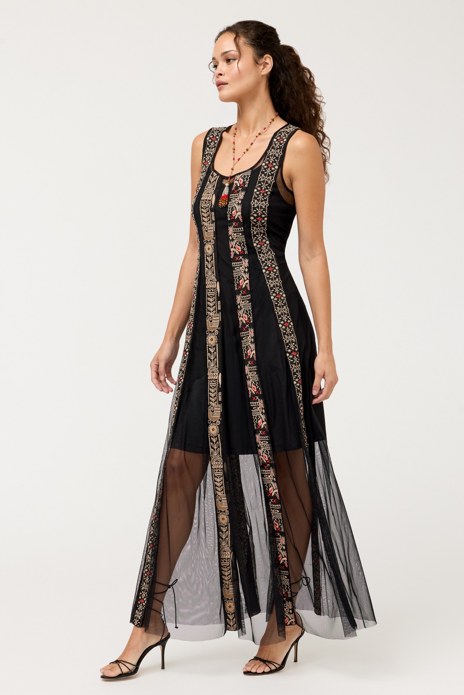 ILENIA MAXI MESH DRESS