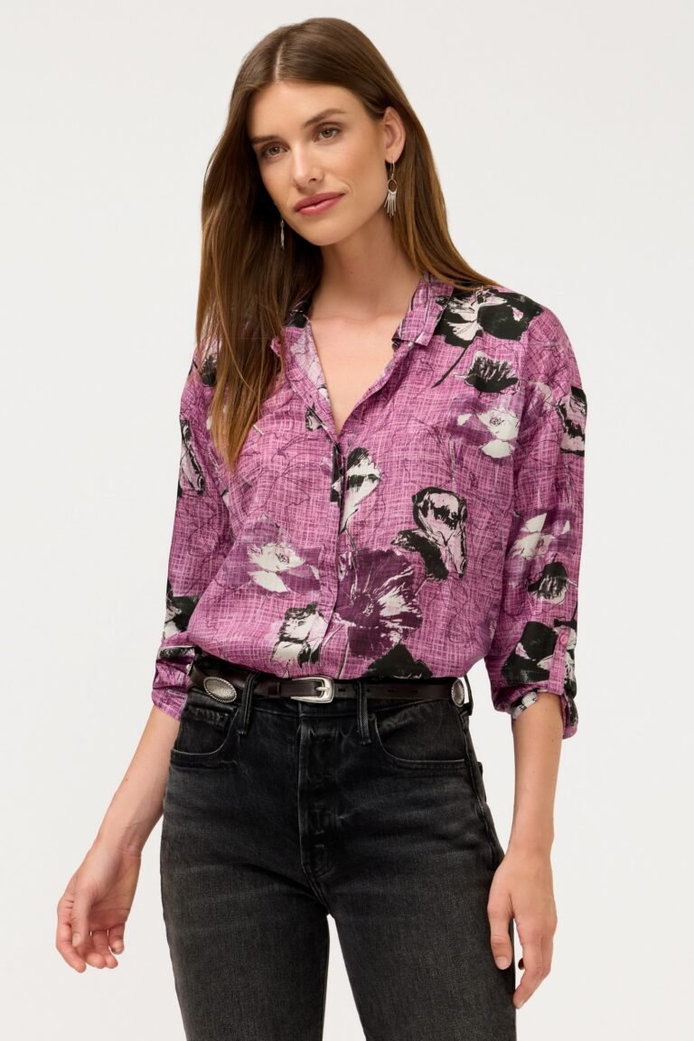 THE AUDREY BUTTON UP SHIRT WITH HIDDEN PLACKET