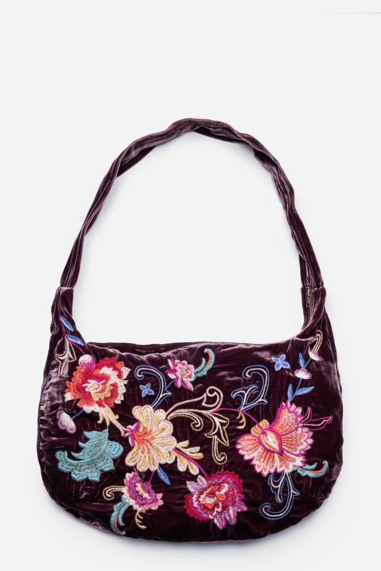 TAZARI VELVET CROSSBODY BAG