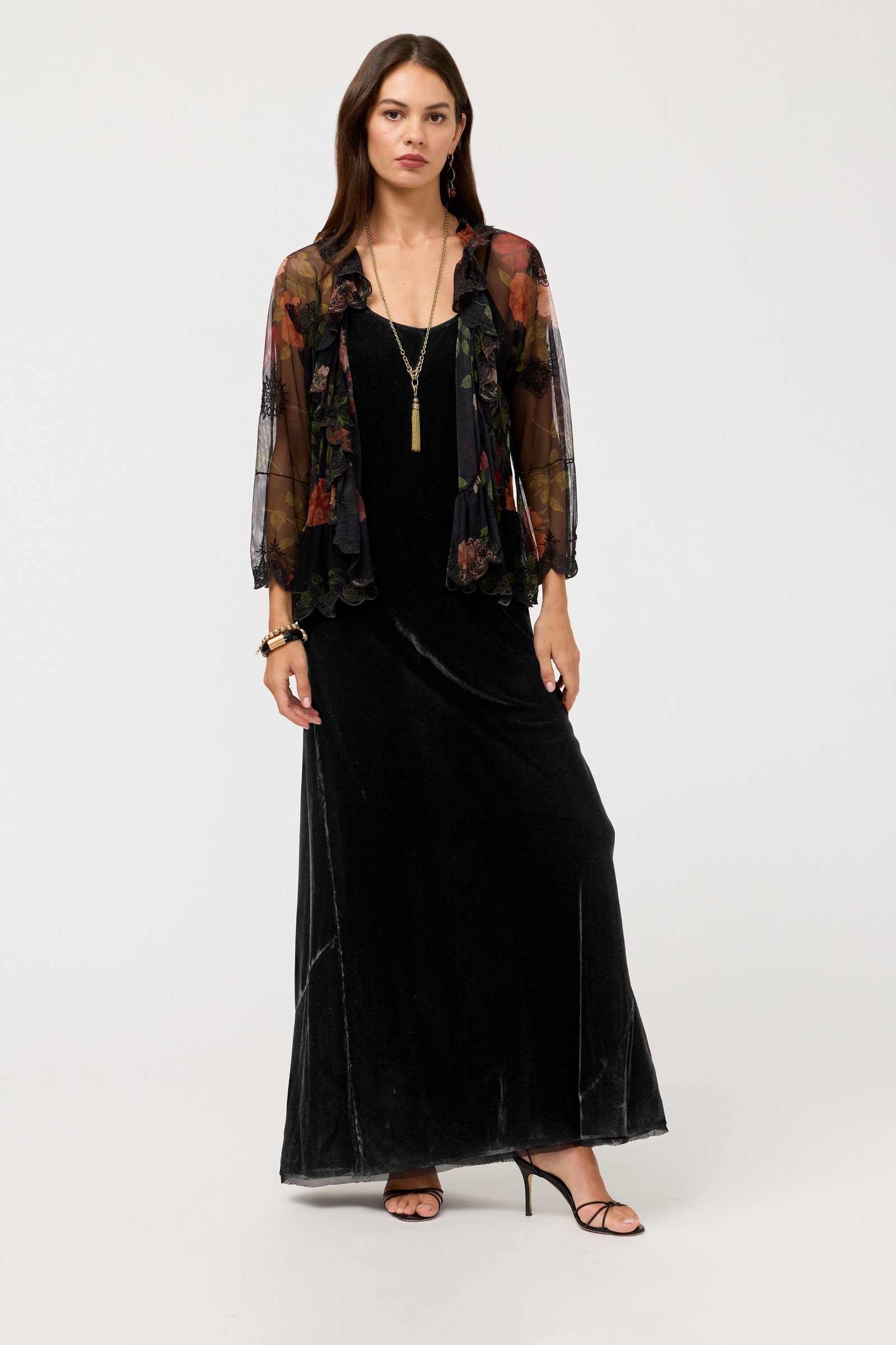 VELVET SLIP DRESS