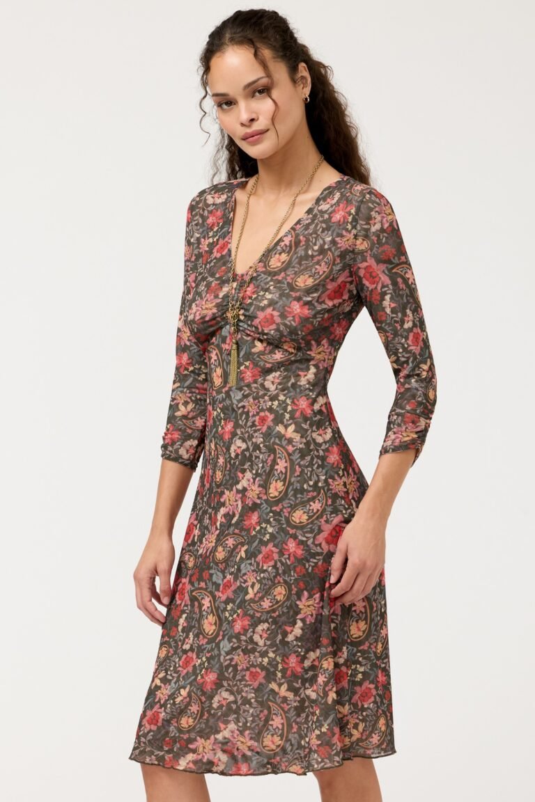 LIZZETH REVERSIBLE KNEE LENGTH DRESS